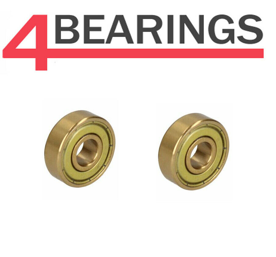608 ABEC-7 GOLD Colour (Pack Of 2) Skateboard Bearings 8x22x7mm